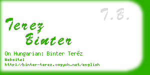 terez binter business card